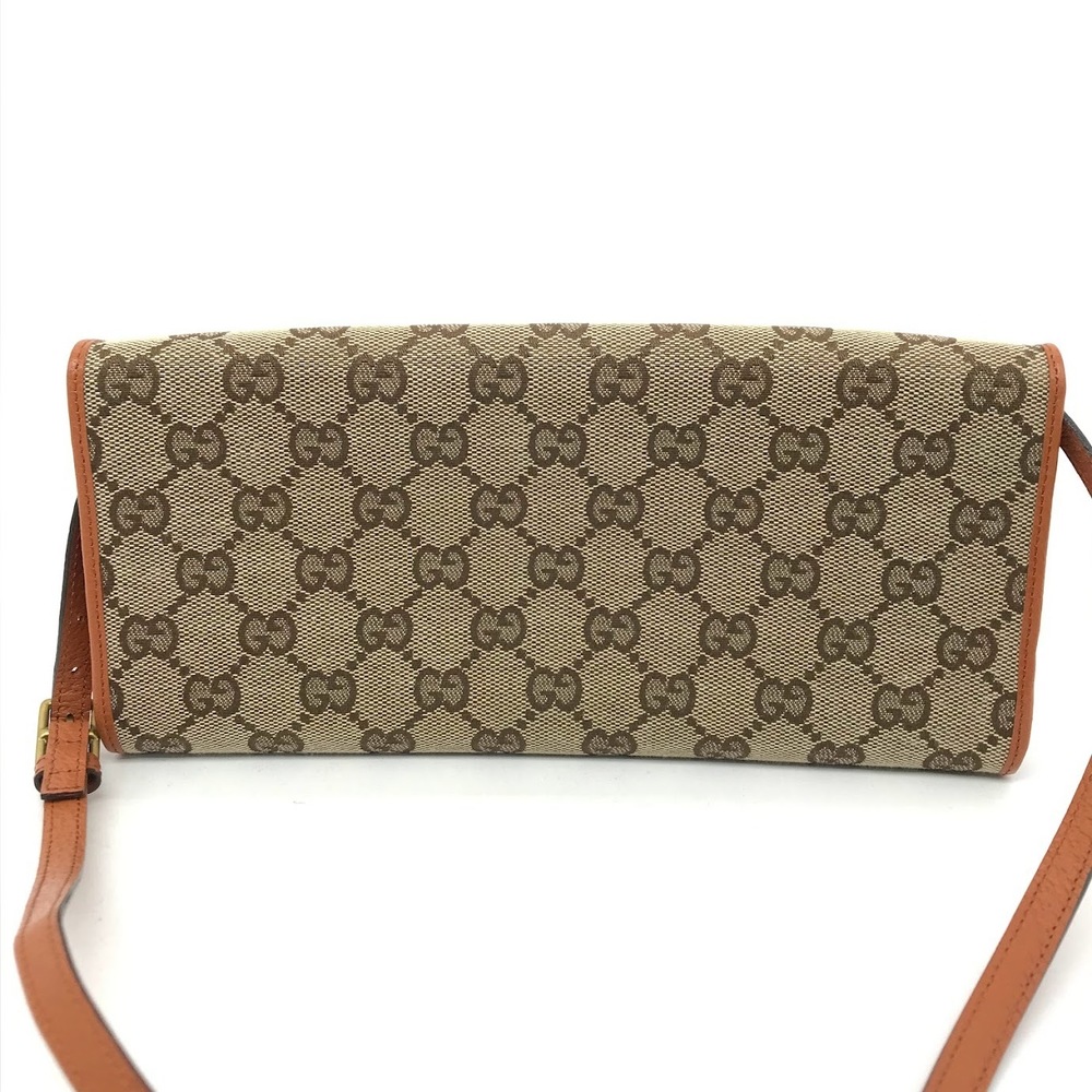 GUCCI GG Canvas Bamboo Shoulder Bag Beige - Picture 3 of 11